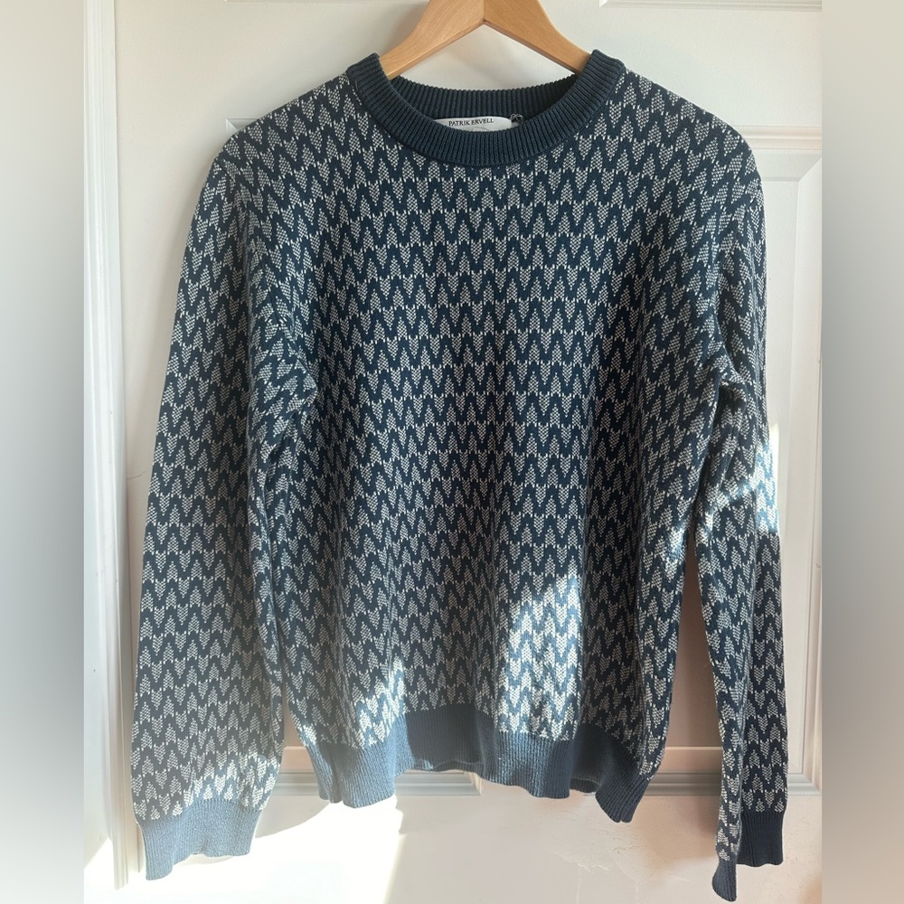 Patrick Ervell Pattern Sweater, Size Small